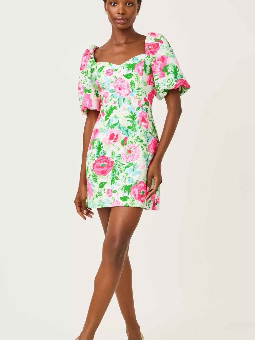 Lilly Pulitzer Justina Skirted Romper - Multi Poppy Party